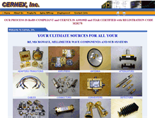 Tablet Screenshot of cernex.com